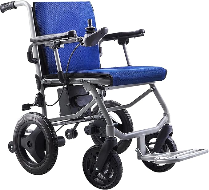 Culver Mobility Kano Foldable Electric Wheelchair, Travel Size, User-Friendly, Wheelchairs for Adults Lightweight, Folding Power Chair (Blue)