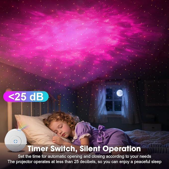Aurviv Star Projector 900 Sqft Galaxy Night Light App Voice Control 4 Custom Scenes