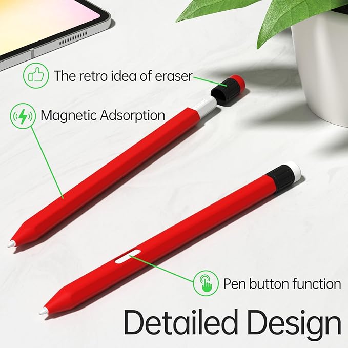AZF Compatible with Samsung Galaxy Tab S Pen S11/S11 Ultra S Pen Case,Classic Design Silicone Protective Sleeve, Anti-Slip, Drop-Resistant Comfortable gripSupport Magnetic Charging. (Red)