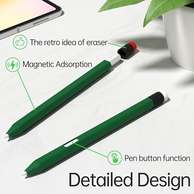 AZF Compatible with Samsung Galaxy Tab S Pen S11/S11 Ultra S Pen Case,Classic Design Silicone Protective Sleeve, Anti-Slip, Drop-Resistant Comfortable gripSupport Magnetic Charging. (Midnight Green)