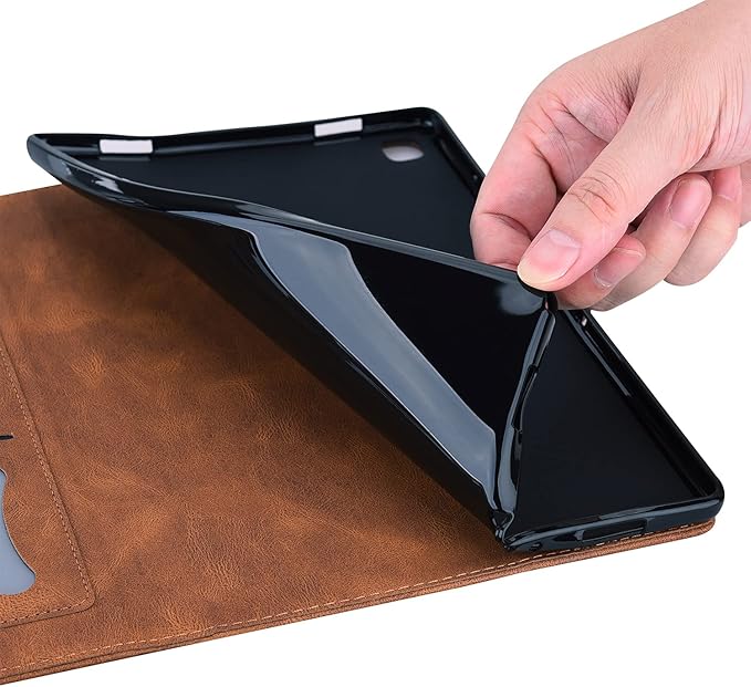 Dteck for iPad mini (A17 Pro/A15) 7/6th Generation Case 2024/2021 Release (8.3"), PU Leather Protective Case with Auto Sleep Wake & Stand Function/Card Slots, Lightweight Cute Case, Butterfly Brown