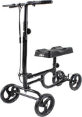 Zipr Glider Adjustable Knee Walker - Lightweight Transportable - Roller with Dual Braking - Heavy Duty Medical Knee Scooter