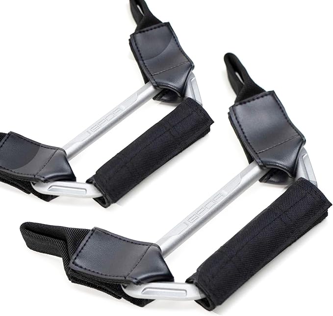 GPCA BackGrip X Heavy-Duty Headrest Grab Handle for Lifted Trucks & Jeeps, Rear Seat Entry Assist for Seniors & Kids, Fits Vehicles with Pole-Style Headrests (Up to 16mm) Easy Install (2PC- Silver)