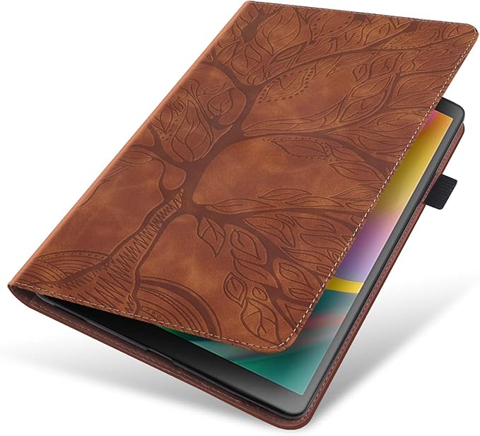 Case for Samsung Galaxy Tab S5e 10.5 2019 SM-T720/T725 Premium PU Leather Stand Flip Wallet Case Multiple Viewing Angles Lightweight Folio Cover with Card Pockets Stylus Loop Elastic Band - Brown