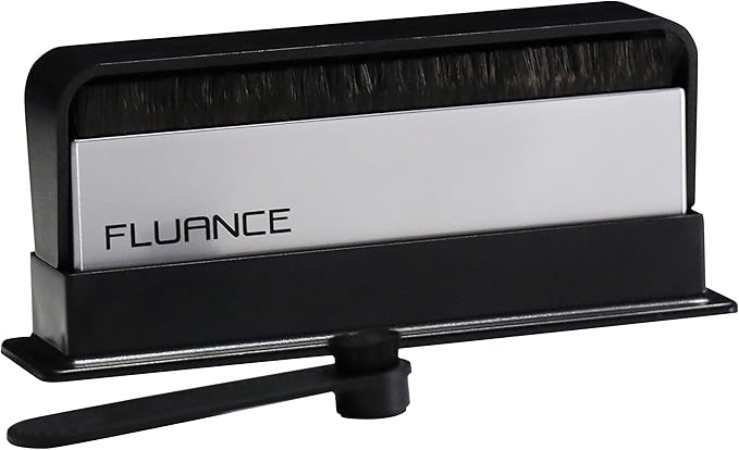 Fluance Vinyl Record Stylus Cleaning Kit Anti-Static Carbon Fiber Velvet LP Brush VB52