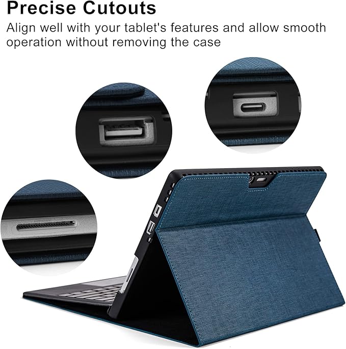 Omnpak Case for Microsoft Surface Pro 7 Plus 7 6 5 4 with Stylus Holder Slim Cover