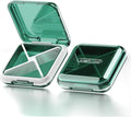 DUBSTAR Small Pill Box for Purse, Moisture Waterproof Travel Pill Case with 4 Compartments, Daily Pill Organizer for Vitamins & Medication (T-Green)