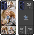 Custom Photo Case for Motorola Moto G 5G 2022, Create Your Own Picture Collage Phone Case, Soft Drop Protection, Personalized Anti-Scratch TPU Soft Cover, Gifts for Family Friends, Black