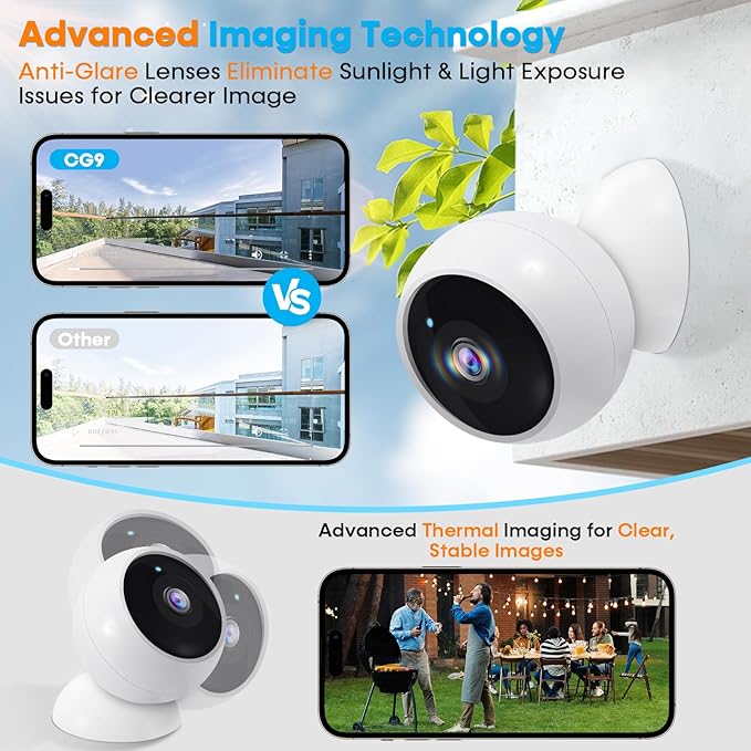 AMTIFO Security Cameras Wireless Outdoor 4-Pack 2K WiFi Indoor Smart Magnetic