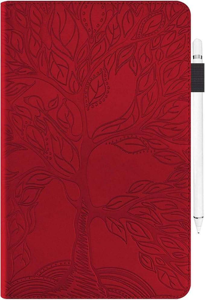 Case for Samsung Galaxy Tab S5e 10.5 2019 SM-T720/T725 Premium PU Leather Stand Flip Wallet Case Multiple Viewing Angles Lightweight Folio Cover with Card Pockets Stylus Loop Elastic Band - Red