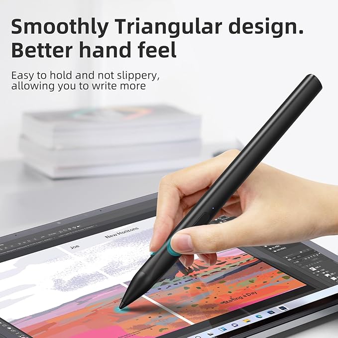 Stylus Pen for ASUS Transformer/Mini/ASUS Zenbook Flip/Pro/ASUS Vivobook Flip/Pro/Duo/ASUS Notebook, Rechargeable MPP 2.0 Tilt Pen with 4096 Pressure Sensitivity, Triangular Pen Body Design, Black