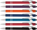 Express Pencils Rainbow Rubberized Soft Touch Ballpoint Pen with Stylus Tip a stylish, premium metal pen, black ink, medium point. Box of 7 (ASSORTMENT)