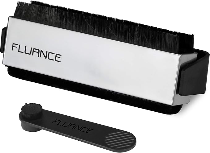 Fluance Vinyl Record Stylus Cleaning Kit Anti-Static Carbon Fiber Velvet LP Brush VB52