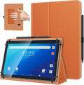 TiMOVO Universal Case for 10.1 Inch Android Tablet with Pen Loop, Lightweight Folding Stand Cover with Hand Strap for All 9.6"-11" Touchscreen Tablet, Orange