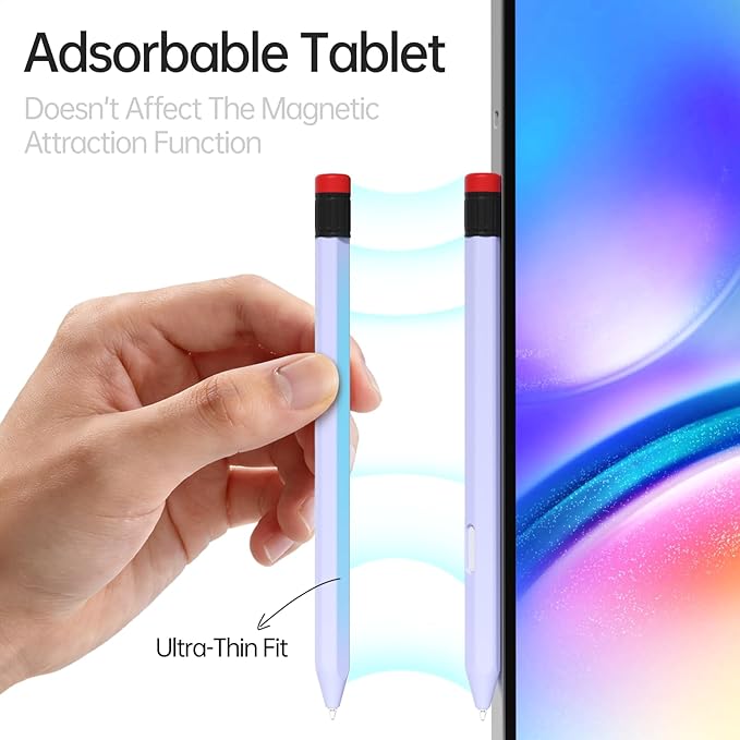 AZF Compatible with Samsung Galaxy Tab S Pen S11/S11 Ultra S Pen Case,Classic Design Silicone Protective Sleeve, Anti-Slip, Drop-Resistant Comfortable gripSupport Magnetic Charging. (Purple)