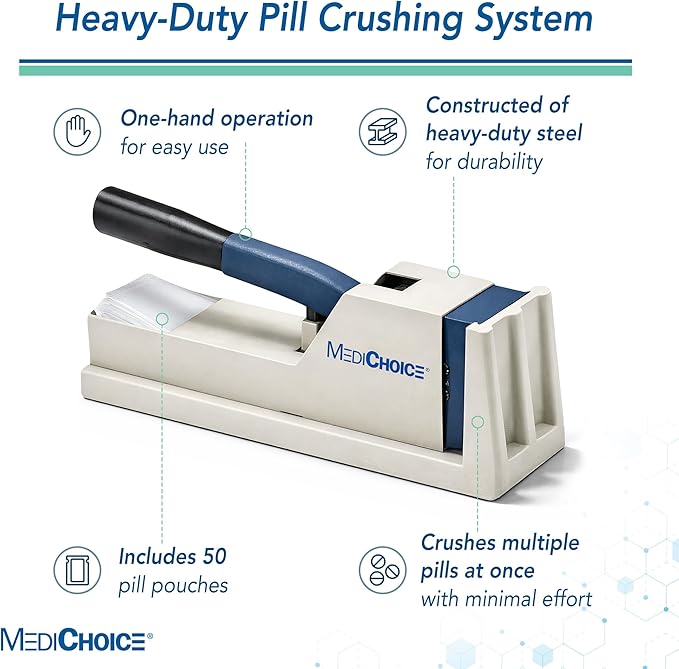 MediChoice Hand Operated Heavy-Duty Pill Crusher System PLC5000