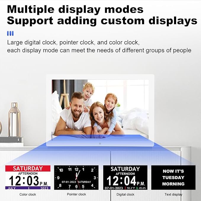 10 Inch Extra Large Digital Clock with 12 Alarms, Calendar for Dementia Seniors, Smart Clock Large Display Reminders Alarm Clock for Appointments for Home School