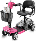 4 Wheel Mobility Scooter for Seniors & Adults 15 Mile Range, 6 MPH Powered Mobility Scooter with 300 lbs Capacity, Foldable Compact Mobility Scooter for Travel, Electric Wheelchair