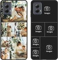 Design Your Own Case for Motorola Moto G Power 5G 2024, Custom Personalized Photo Collage Text Cover, Customized Picture Shockproof Protective Soft Slim Silicone Case, Gift for Birthday, Black