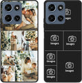 Design Your Own Case for Motorola Moto G Play 2026, Custom Personalized Photo Collage Text Cover, Customized Picture Shockproof Protective Soft Slim Silicone Case, Gift for Birthday, Black