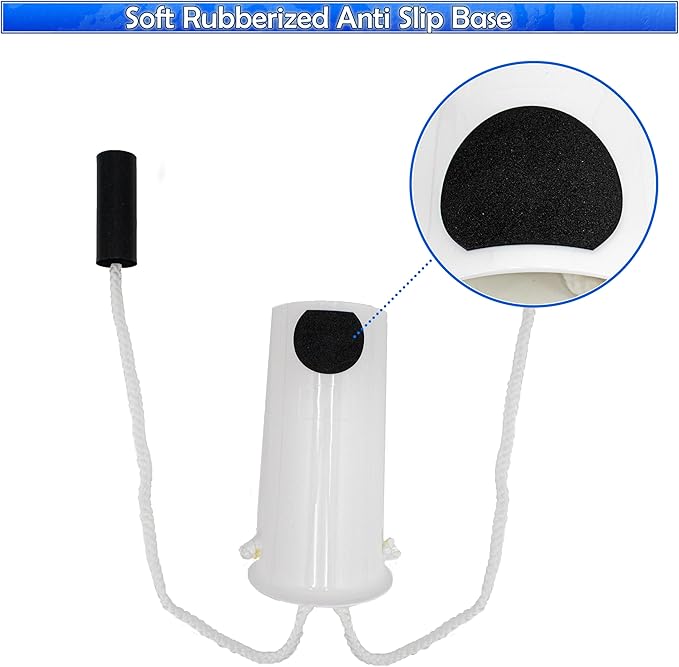2 Sock Slider Aid Shoe Horn with Foam Handles and Adjustable 40" Cords - Easy On and Off Stocking- Ideal Mobility Aid for Elderly, Pregnancy, Post Surgery, & Limited Mobility Issues.
