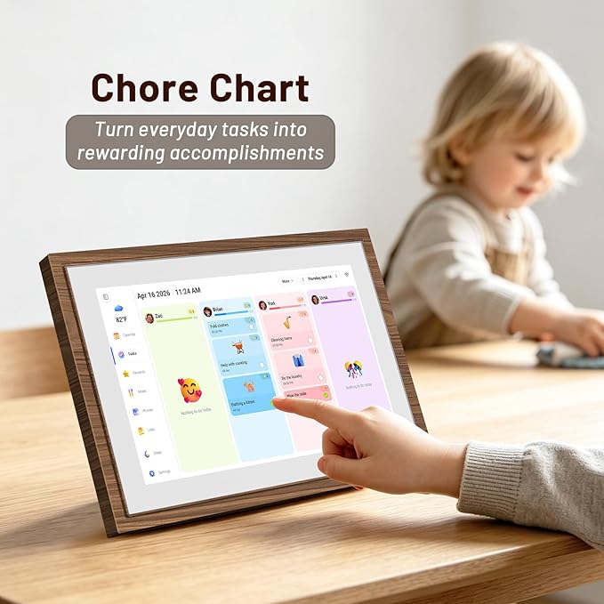 10.1 Inch Digital Calendar - Touchscreen Chore Chart & Family Planner, HD Interactive Display for Wall/Desk, To-Do List & Meal Planner, Digital Picture Frame Gift for Women, Moms, Office & Home