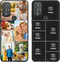 Custom Personalized Case for Motorola Moto G Power 2022 6.5 inch, Customized Multiple Photos Collage Text Phone Cover, Full Body Shockproof Soft Silicone Case, Anti-Scratch, Wireless Charging, Black