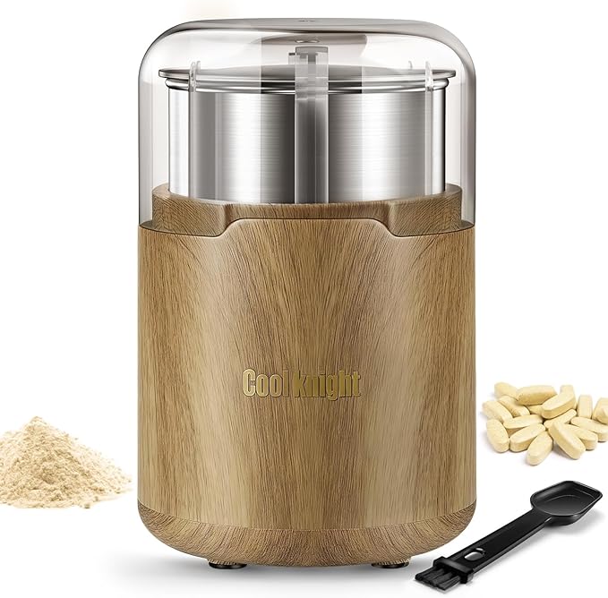 COOL KNIGHT Electric Pill Crusher, 150W 110V Corded Pill Grinder, Tablet Pulverizer for Small and Large Meds and Vitamins, 304 Stainless Steel Cup and Blades, Lid Seal to Reduce Mess, M150H