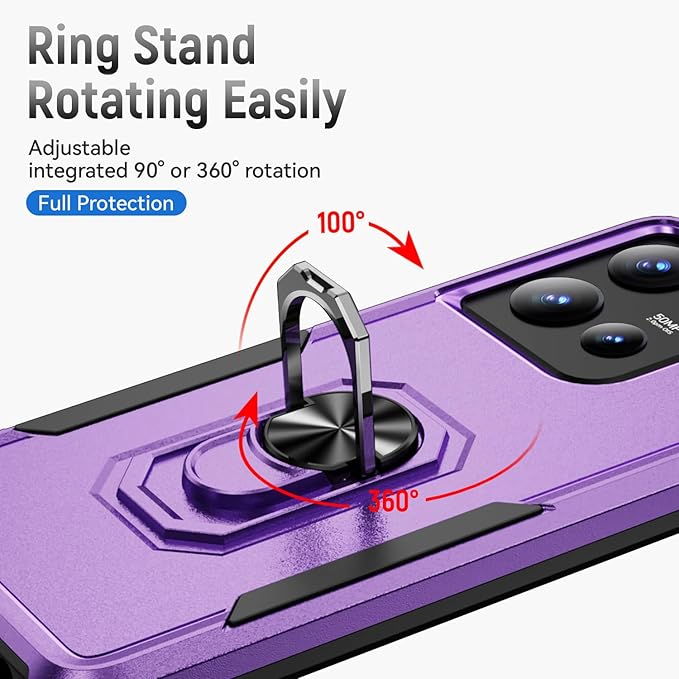 for Moto G 2026/2025 Case, Moto G Play 2026 Case [15 FT Military Grade Drop Protection] with 2X Tempered Glass Screen Protector, Shockproof Phone Case for Moto G 2026/2025 Purple