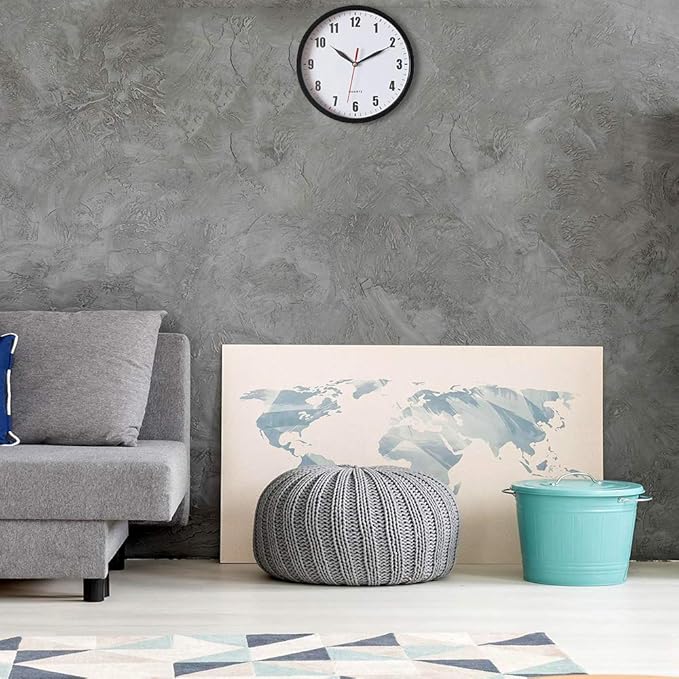 8" Silent Quartz Wall Clock Non-Ticking Digital Clock