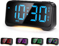 Mesqool Super Loud Alarm Clock for Bedrooms,Weekend/Weekday Mode, Dimmer, Snooze, 12/24H, DST, Battery Backup for Heavy Sleepers, Adults (Black)