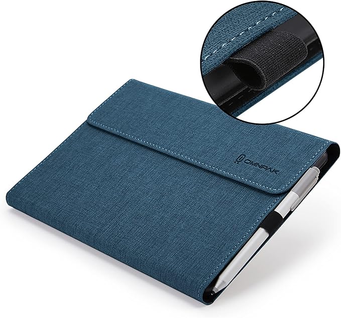 Omnpak Protective Case for Surface Go 4 2023/Go 3 2021/Go 2 2020/Go 2018 with Stylus Holder, Multiple Angle Slim Lightweight Cover, Compatible with Type Cover Keyboard（Keyboard Not Included）