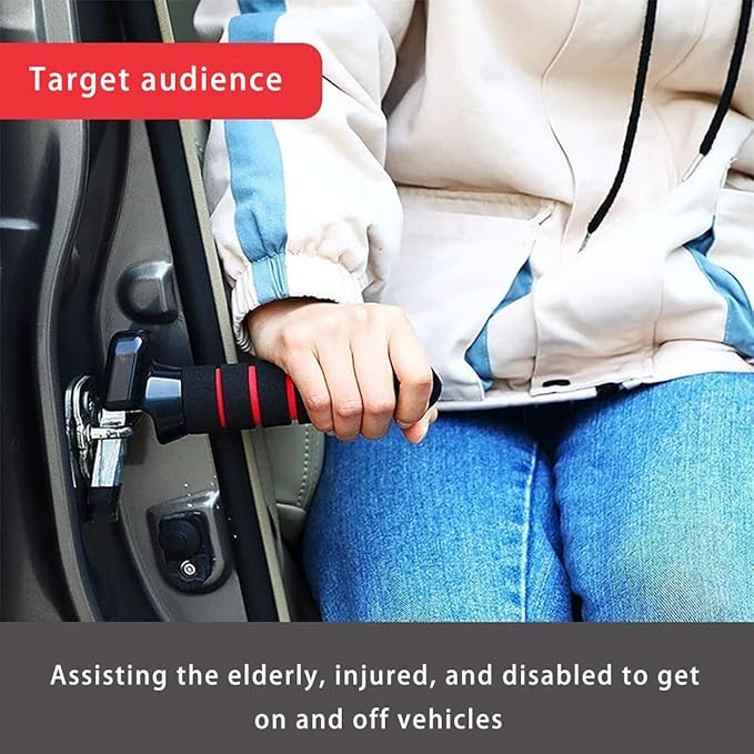 1 Pcs Car Armrest Safety Hammer for Mazda Mazda3 2025,Multi-Function Door Handle (Senior-Friendly) Home Rescue Device Auto Cane Handles Vehicle Emergency Escape Tool,Red + Light