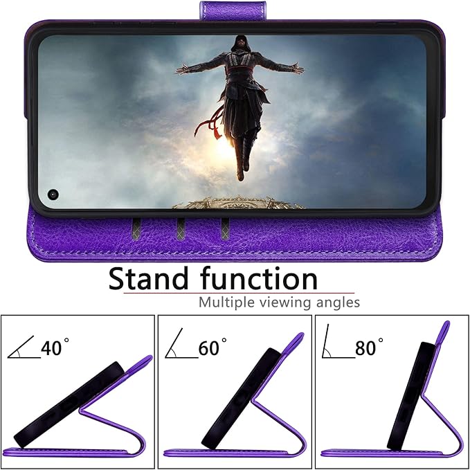 SUANPOT 【RFID Blocking for Motorola Moto G Stylus 5G (Non 2022) with Wallet case Credit Card Holder,PU Leather Flip Folio Book Phone case Cover Women Men for MotoG Stylus 5G case(Purple)