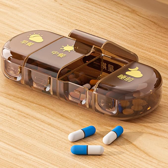 Travel Friendly Medicine Organizers Box 14 Removable Compartments for Business Trips Short Getaways MoistureProof Design Portable Box