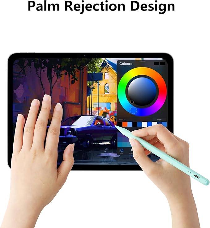 Stylus Pen for iPad A16 11th 10th 9th 8th 7th 6th Generation, iPad Pro 12.9 11 13 inch M4, iPad Air M3 M2 5th 4th 3rd Gen, iPad Mini A17 Pro 7 6 5, for Apple Pencil Pro 1st 2nd Gen Alternative (Green)