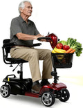 Lightweight Mobility Scooter for Adults & Seniors - with Charger & Basket Travel High-Performance Motor Long Range Power Extended Battery,Portable Motorized Scooters for 16 KM Travel, 300lb Capacity