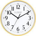 La Crosse Clock 404-3025Y 10 Inch Yellow Basics Analog Quartz Wall Clock