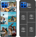 Customized Photo Case for Motorola Moto G 5G Plus 6.7 inch, Personalized Collage Design Phone Cover, Custom Picture Black Silicone Soft Slim Rubber Case, Gift for Couple Lover Bestie