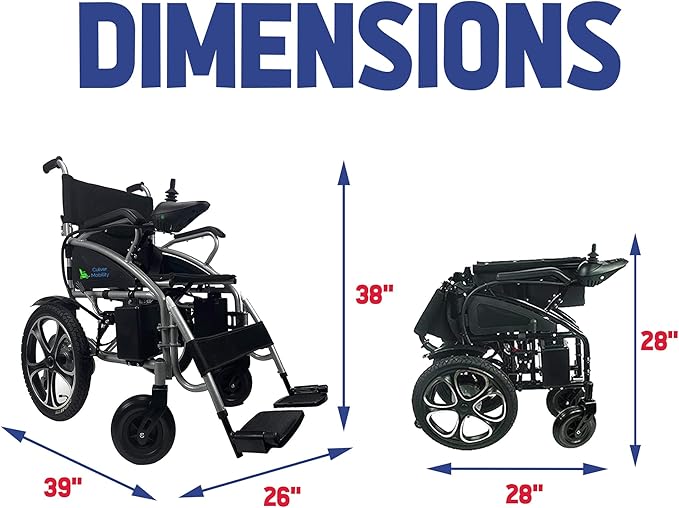 Artemis All Terrain Electric Wheelchair Heavy Duty, Foldable Electric Wheelchairs for Adults, Power Wheelchairs for Seniors (Black)