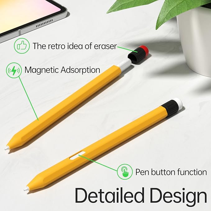 AZF Compatible with Samsung Galaxy Tab S Pen S11/S11 Ultra S Pen Case,Classic Design Silicone Protective Sleeve, Anti-Slip, Drop-Resistant Comfortable gripSupport Magnetic Charging. (Yellow)