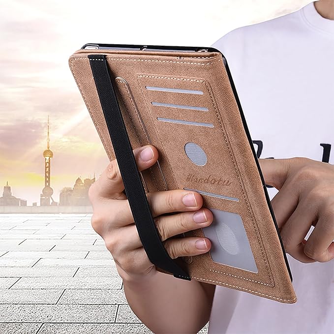 Dteck for Galaxy Tab S6 Lite (10.4") Tablet Case 2024/2022/2020 (SM-P620/P610), PU Leather Slim Folio Case with Adjustable Stand, Lightweight Protective Cute Cover with Stylus Pen Loop (No Touch)