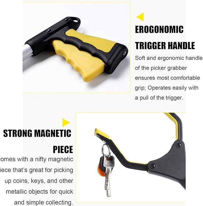 32 Inch Grabber Reache for Elderly - Mobility Aid Reaching Assist Tool - Long Reacher Grabber Pickup Tool - Heavy Duty Grabber Reacher Tool,Purple
