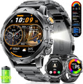 2026 Smart Watches for Men with 1000 mAh, 1.53" HD Display Military Smart watch, LED Torch, Answer/Make Calls, 120+Sports Modes, Heart Rate, Sleep Monitor, SpO2, IP68 Waterproof, iOS Android(3 Straps)