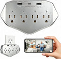 1080P WiFi Security Camera Wall Outlet - Mini Indoor Nanny Cam with Local SD Card Storage（SD Card not Included）, 120° Wide Angle, No Battery Needed Plug-in Camera for Baby/Pet/Home Security