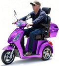 Super Large Electric 4 Wheel Mobility Scooters, Heavy Duty 800W Wheelchair Device, 25 Miles Long Range, All Terrain Mobility Scooter，Speed Adjust, Remote Key,Receive Ready to Ride (3 Wheel -Purple)