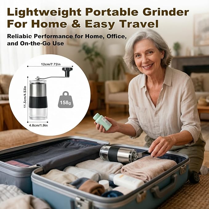 Small Portable Pill Crusher Grinder with Ergonomic Crank Handle,Grinds Pills to Fine Powder for Elderly,Crushes Multiple Small & Large Tablets & Vitamins,for Pets,Feeding Tube,Kids,Home & Travel Use
