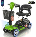 DECOMIL – Portable Mobility Scooter for Seniors, Foldable Electric Powered Scooter. Medical Travel Scooter for Adults, 4 Wheels, Lightweight and Portable (Green)