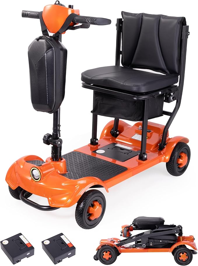 GoldSeason Foldable Mobility Scooter Lightweight & Portable, Airline & Cruise Approved for Traveling - 330LB Capacity Powered Electric Scooters for Seniors/Adults/Elderly/Handicap, 37.28 Miles Range