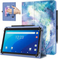 TiMOVO Universal Case for 10.1 Inch Android Tablet with Pen Loop, Lightweight Folding Stand Cover with Hand Strap for All 9.6"-11" Touchscreen Tablet, Dreamy Nebula